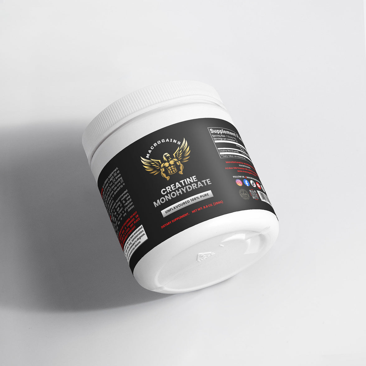 Creatine Monohydrate (100% Pure) 250g