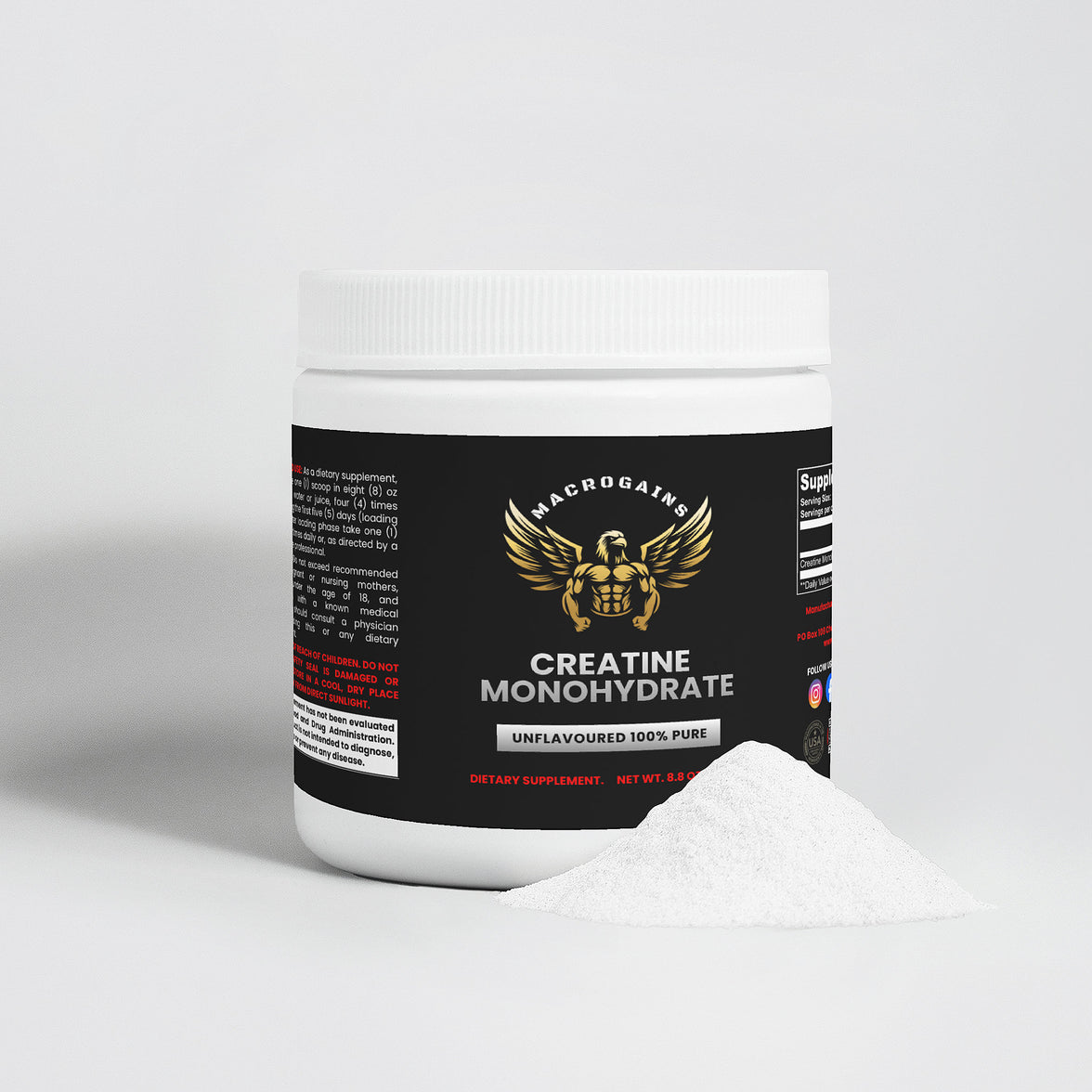 Creatine Monohydrate (100% Pure) 250g