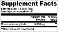 Creatine Monohydrate (100% Pure) 250g